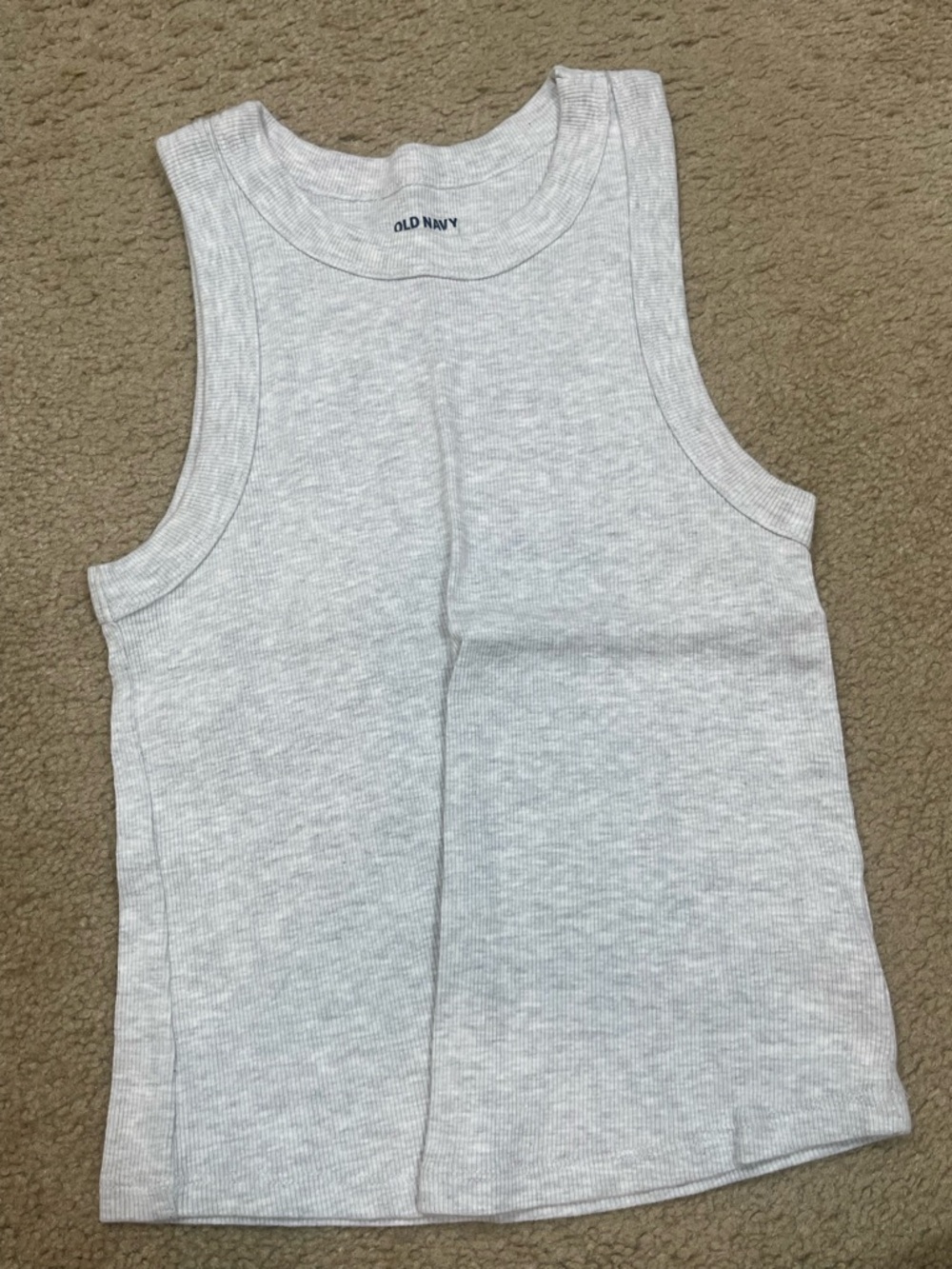 Old Navy Light Heather Gray Ribbed Tank Top